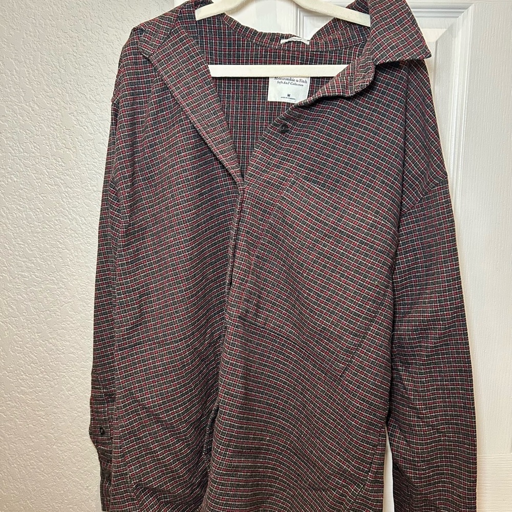 Abercrombie oversized flannel size medium